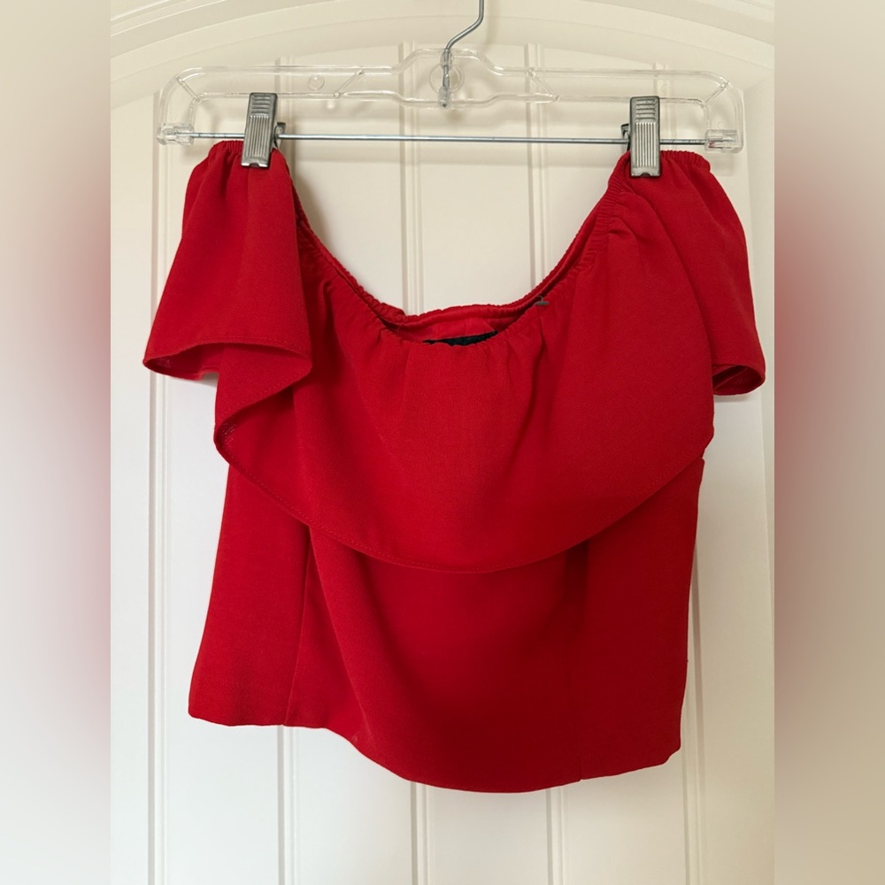 Goldie Red Strapless Top